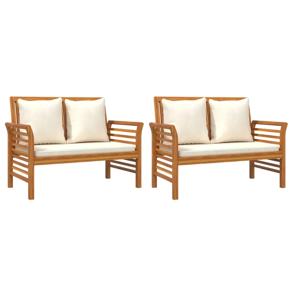 Set Salotto da Giardino 5 pz con Cuscini Legno Massello Acacia 3058096