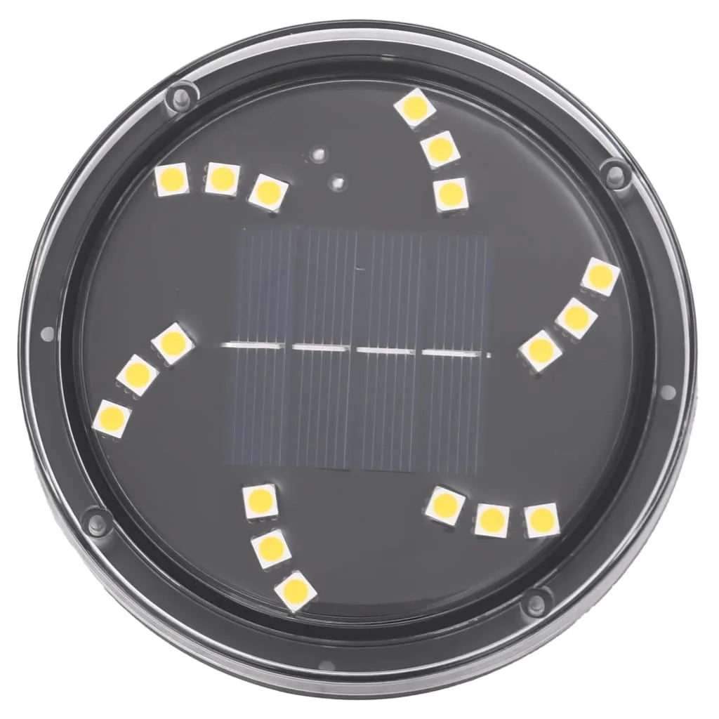 Set di 12 pratiche luci solari da giardino per esterni 11 x 13 cm plastica nera 02_0056668