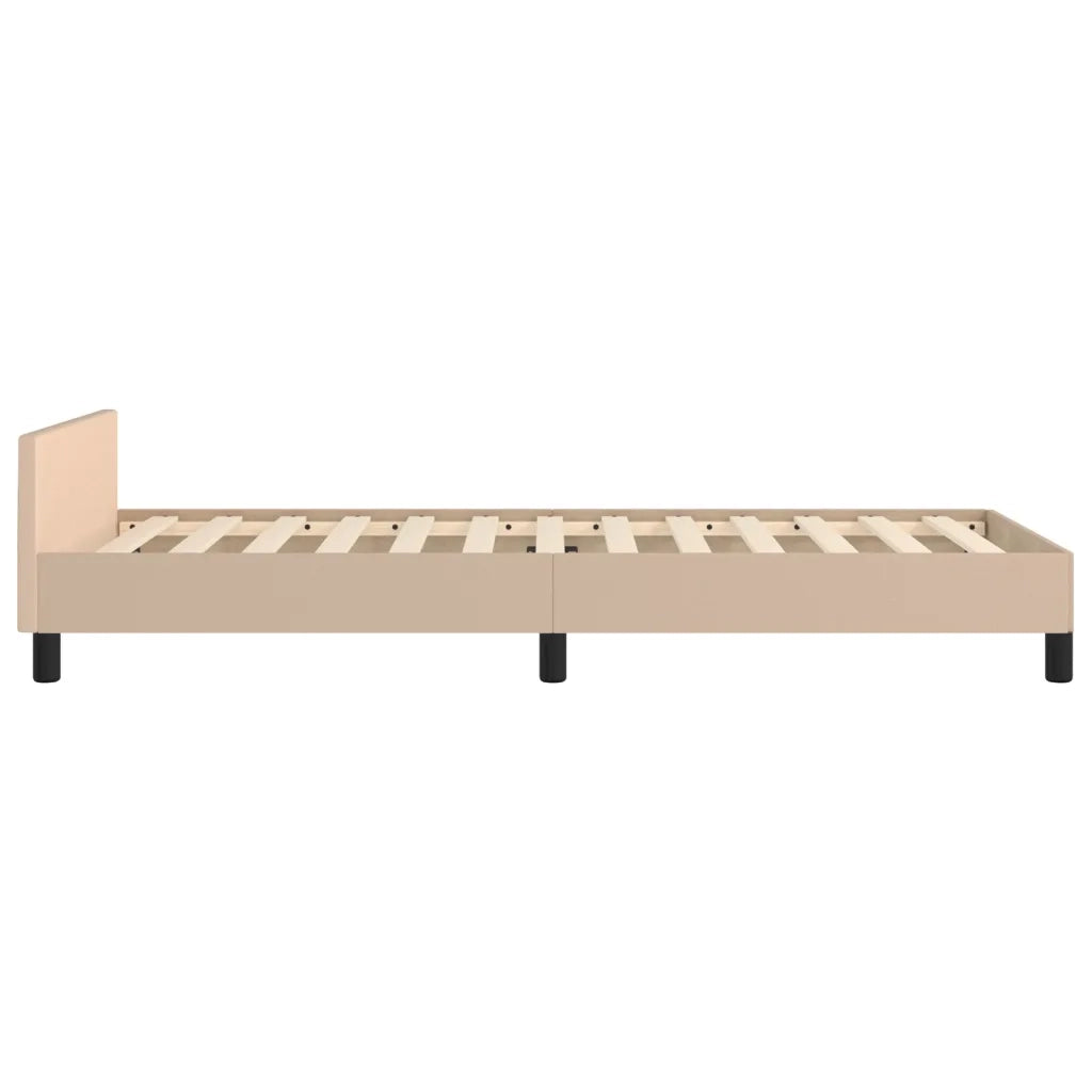 Giroletto con Testiera Cappuccino 90x200 cm in Similpelle