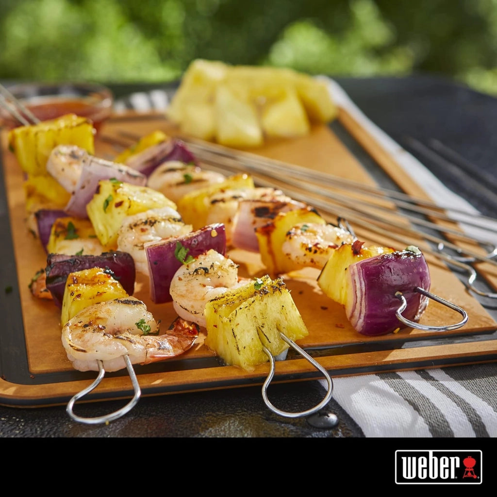 Weber 6320 set 8 pezzi spiedini per barbecue