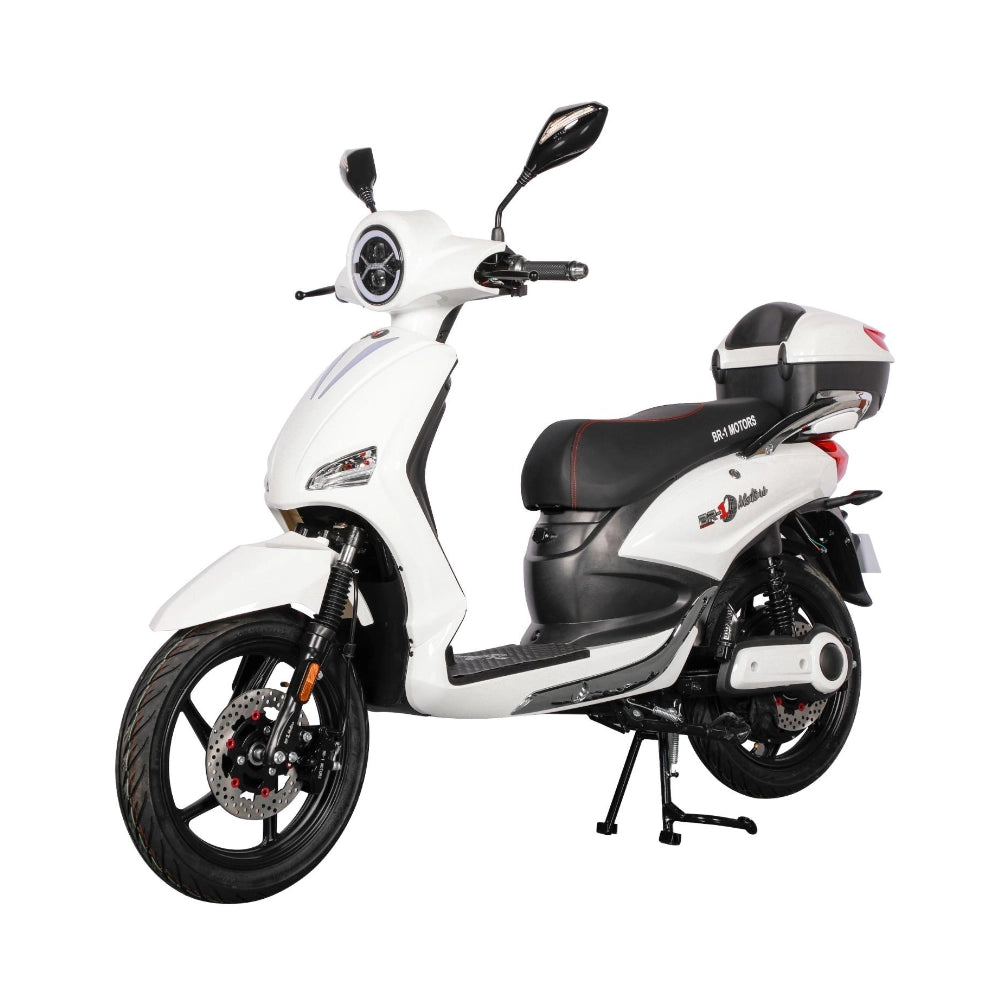 Scooter Elettrico BR-1 Sport 20Ah 48V Batteria a Piombo - Immatricolabile-Bianco