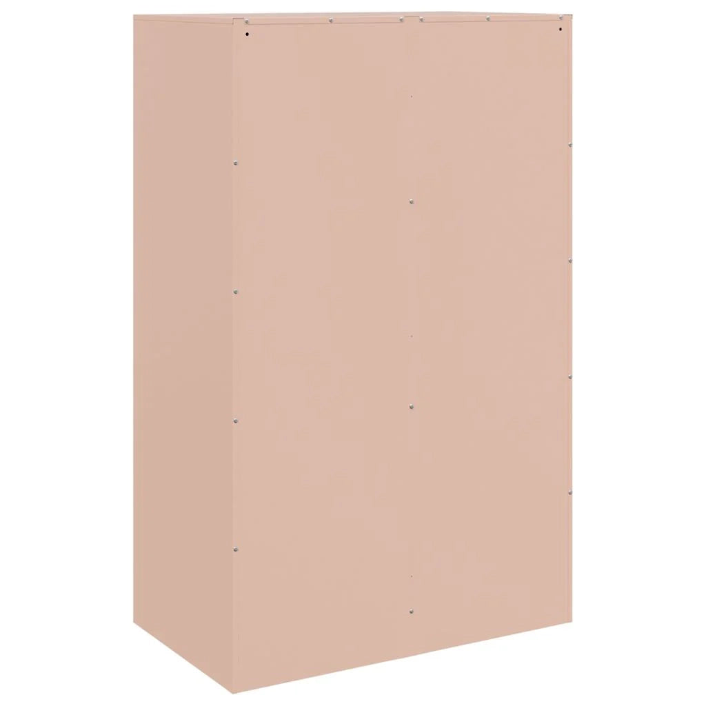 Credenza cassettiera armadio mobile contenitore organizer per cucina soggiorno salotto 67 x 39 x 107 cm acciaio rosa 02_0036205