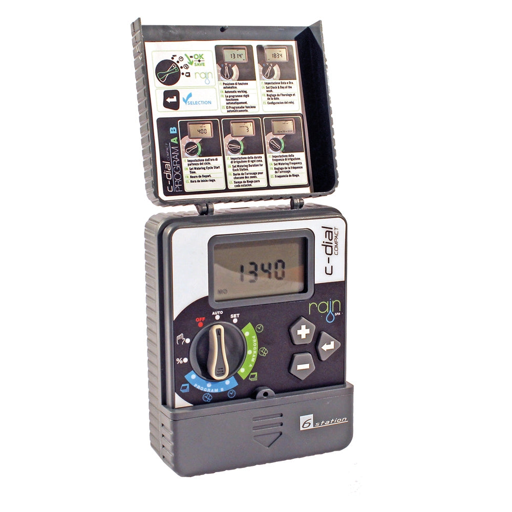CENTRALINA PER IRRIGAZIONE RAIN 'COMPACT-DIAL' 6 stazioni - 24VAC  - RAIN
