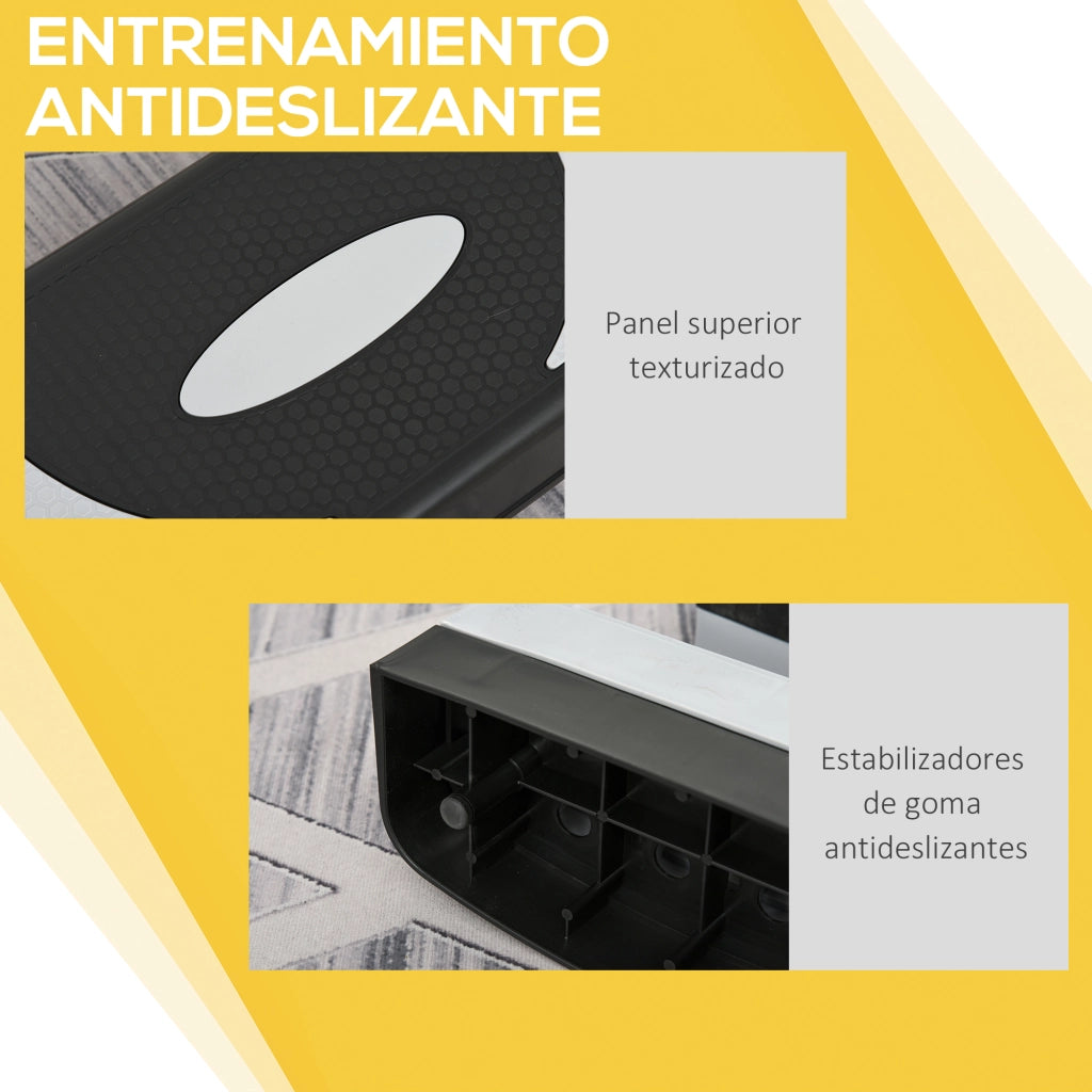 Step Aerobica Regolabile ¨C Xylo ¨C 3 Livelli Altezza 10/15/20 cm Antiscivolo 80x31x20 cm Grigio