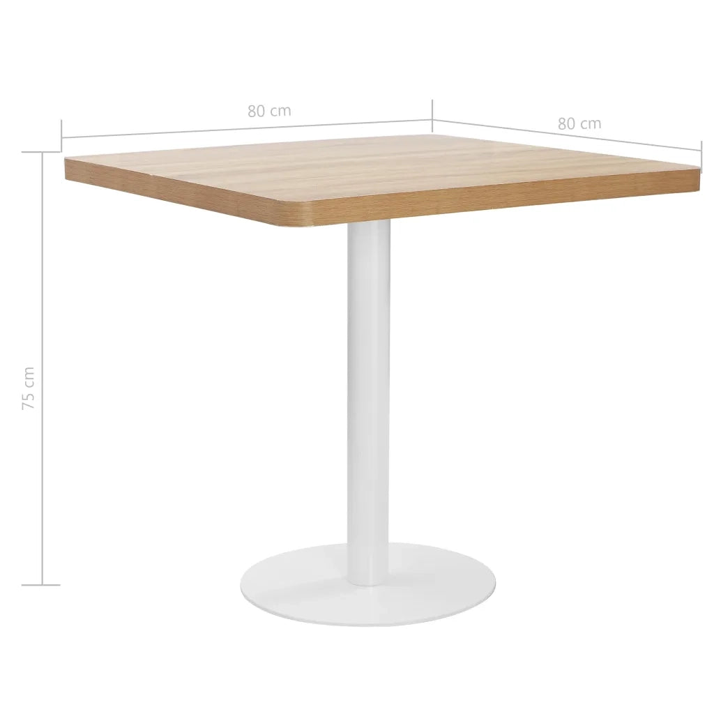 Tavolo da Bistrot Marrone Chiaro 80x80 cm in MDF 286432