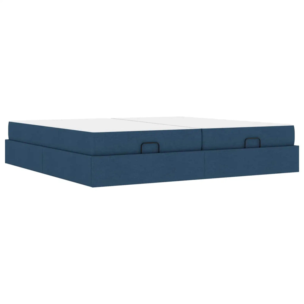 Struttura letto con materasso con materasso 2 pcs Blu Tessuto 3399521