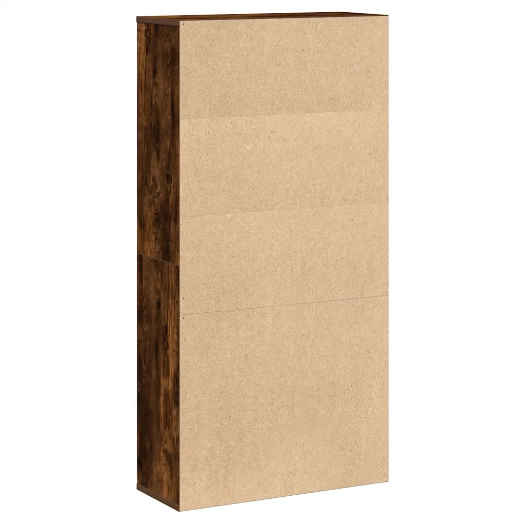 Libreria-Scaffale per Libri-Mobile di Stoccaggio Rovere Fumo 60x24x120 cm in Truciolato