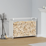 Rastrelliera per Legna da Ardere Bianca 90x28x65 cm 864204