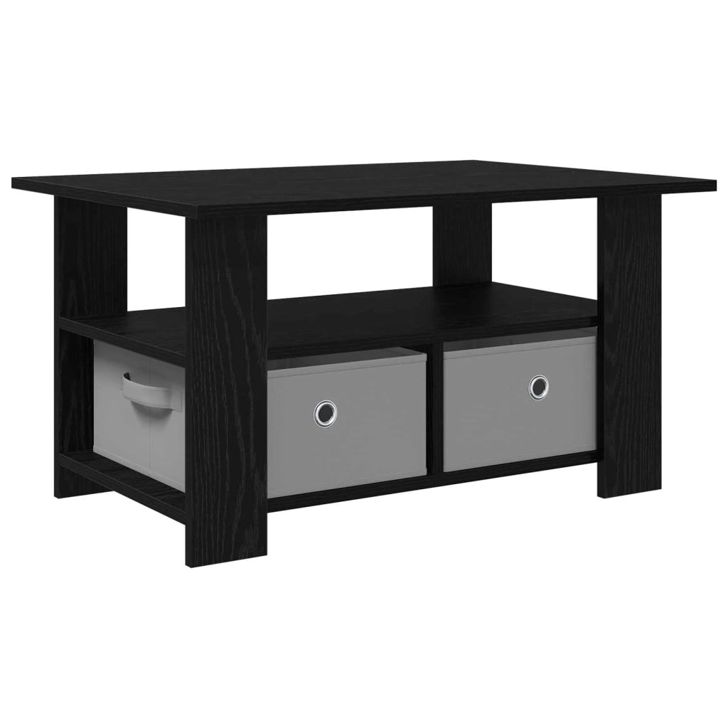 Tavolino da salotto con cassetto Rovere Nero 77 x 55 x 42 cm 8000413