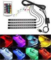 Sfeerverlichting Auto LED-verlichtingsstrip con controllo sonoro - Comando a distanza - Acqua resistente - RGB - Sfeerverlichting per auto