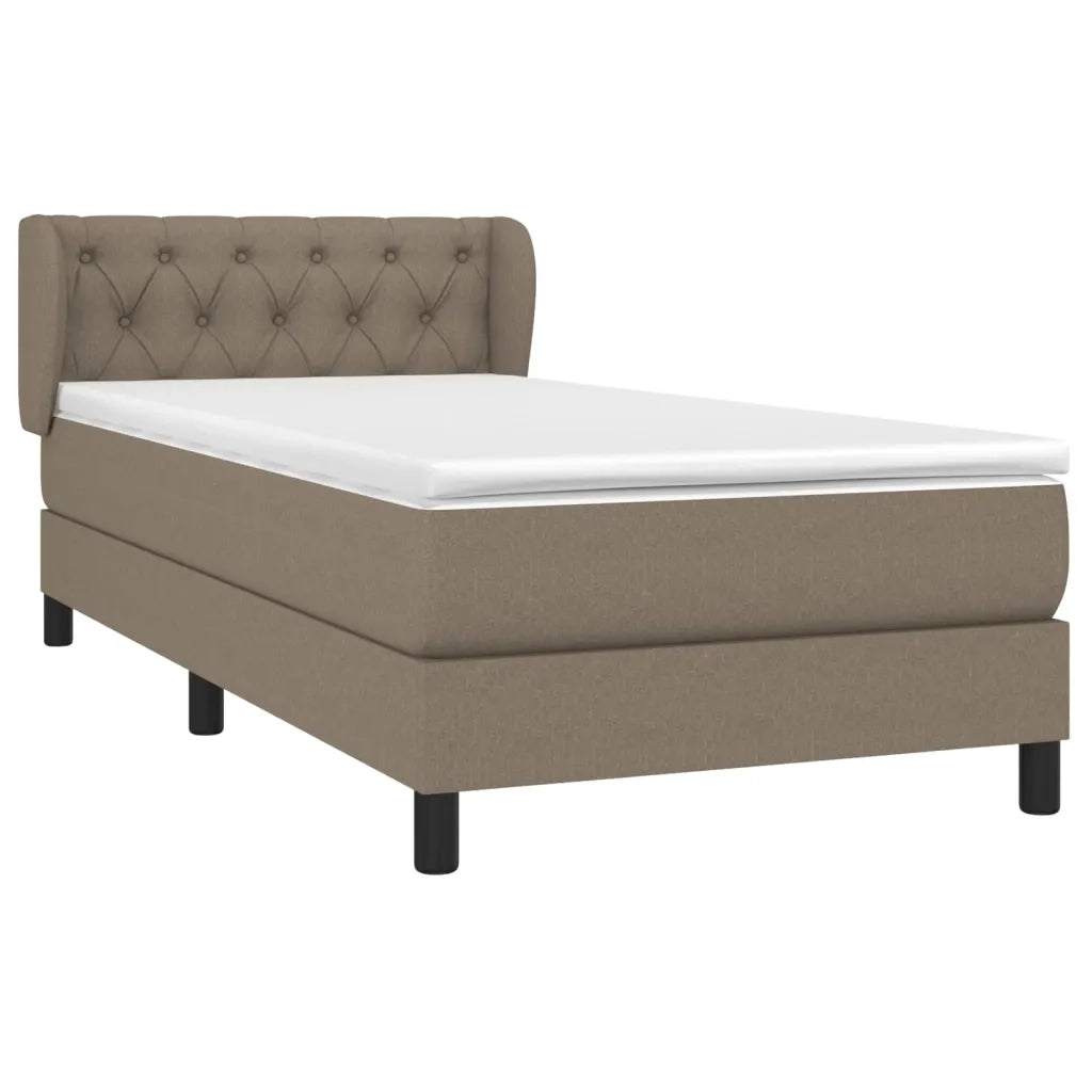 Giroletto a Molle con Materasso-Struttura Letto Tortora 80x200 cm inTessuto 574100