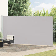 Tenda da Sole Laterale Retrattile per Patio 200x600 cm Grigia 317974