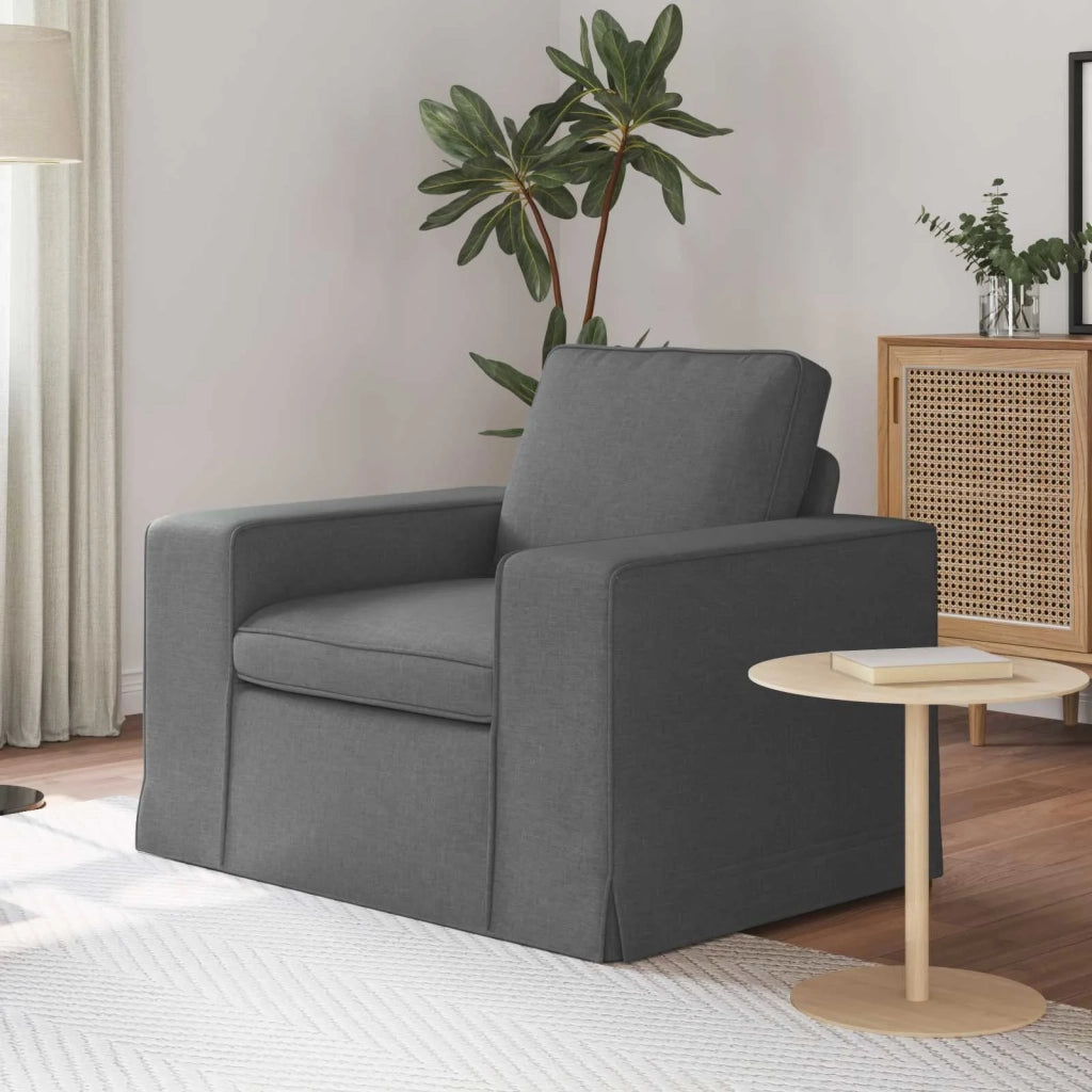 Divano | Divano da soggiorno | Sofa Grigio scuro 103 x 80 x 82 cm Tessuto