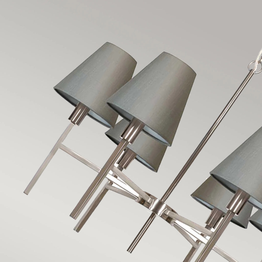Lampadario Lucerne nichel spazzolato 6xE14 25W Elstead