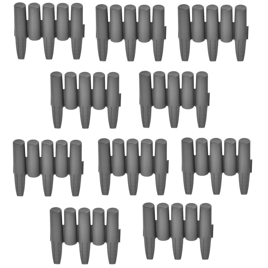 Set di 20 pannelli per recinzione da giardino grigio scuro da 540 cm 03_0007991