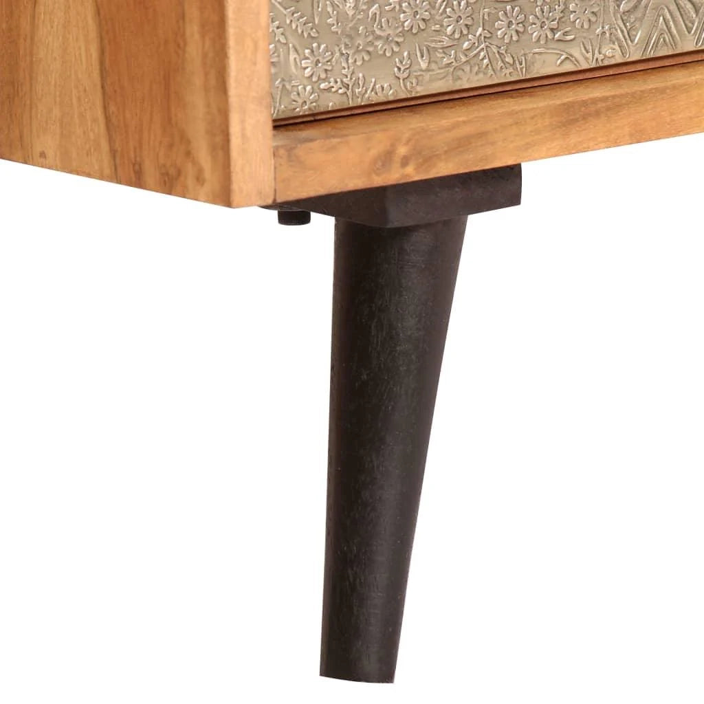 Buffet credenza mobiletto consolle mobile contenitore 80 cm legno massello di acacia 4402249
