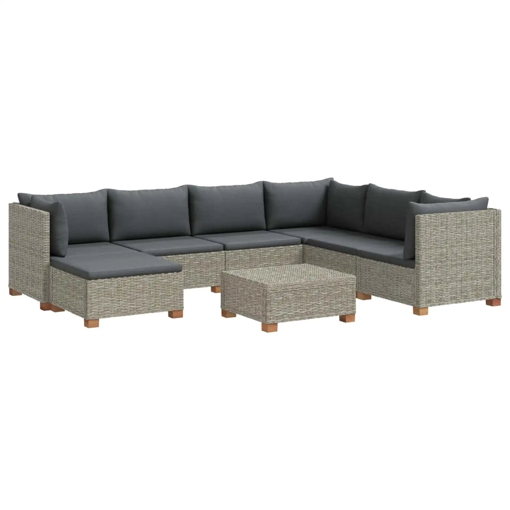 8 pz Set Lounge in Rattan con Cuscini GENDT Rattan naturale 3429863