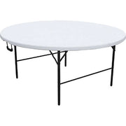 TAVOLO CATERING DOMUS  HDPE BIANCO/ACCIAIO CM 160 H.CM 74