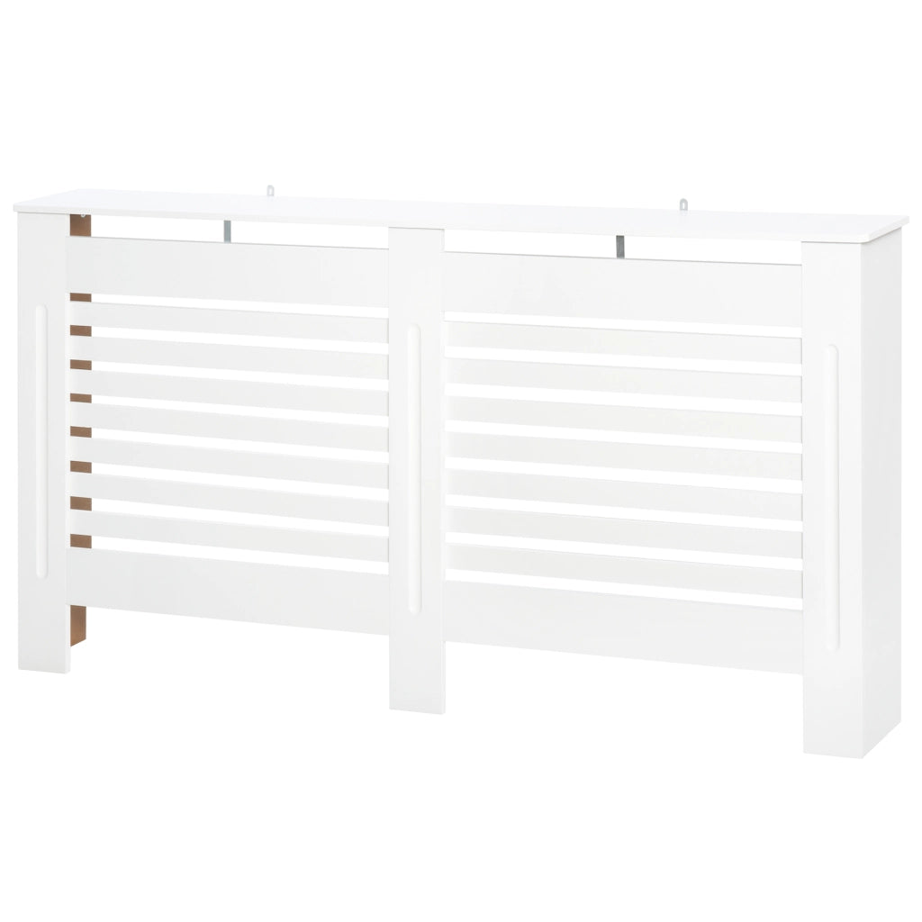 Copritermosifone con ripiano portaoggetti ¨C Xylo ¨C legno bianco 172x19x81 cm