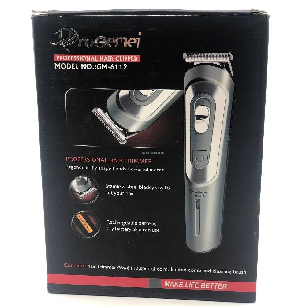 Trade Shop - Tagliacapelli A Batteria Gm-6112 Rasoio Ricaricabile Professionale Trimmer Barba -