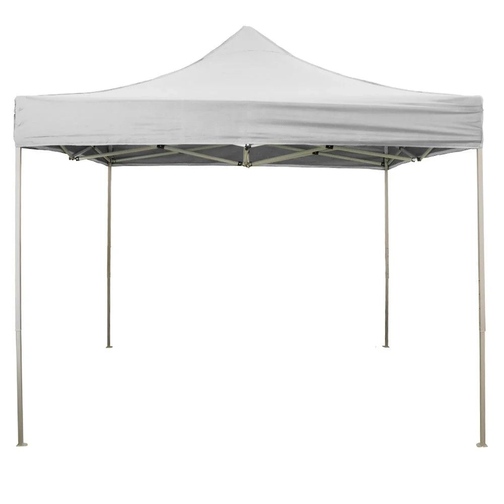 Gazebo richiudibile pieghevole 2 X 2 Bianco ricoperto in PVC impermeabile