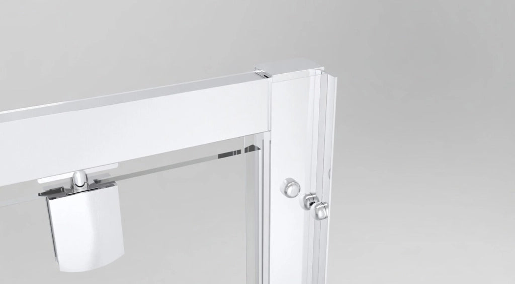 Box doccia nicchia 100 cm porta due battenti H190 cm GENNY - Cromato Lucido