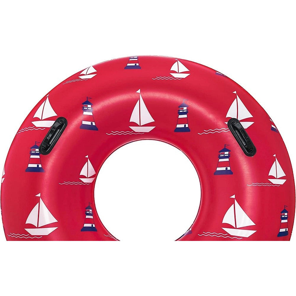 Trade Shop - Ciambella Gonfiabile Fashion Nautical Salvagente 119cm Con Maniglie Estate 36353 -