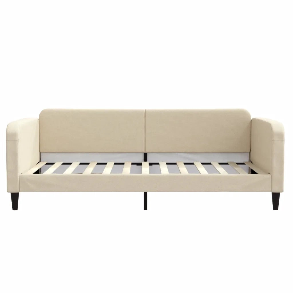 Divano letto | Sof¨¤ letto | Letto singolo Estraibile Crema 100x200 cm in Tessuto
