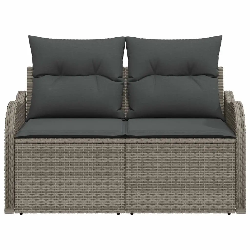 Divano da giardino Grigio 121 x 62 x 69cm polyrattan 42006724
