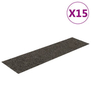 Tappetini per scale autoadesivi 15 pz | Gradini per Scale 76x20 cm antracite rettangolari