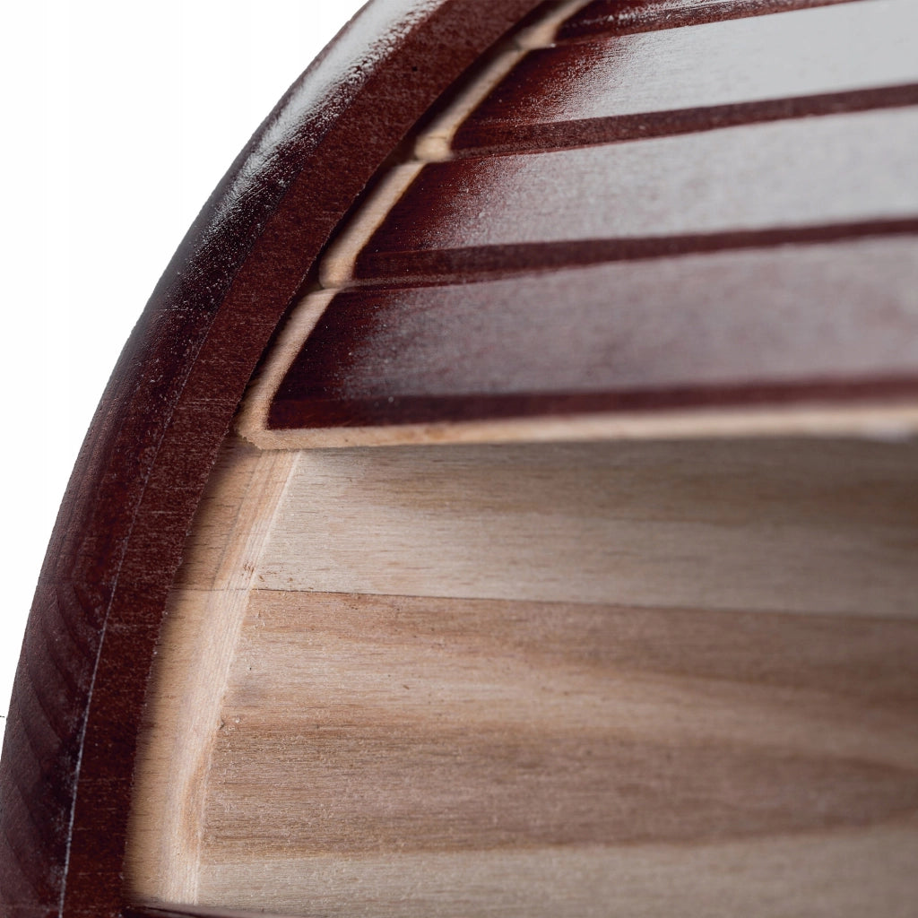 Contenitore per il pane in legno KADAX, grande, marrone scuro, per panini.