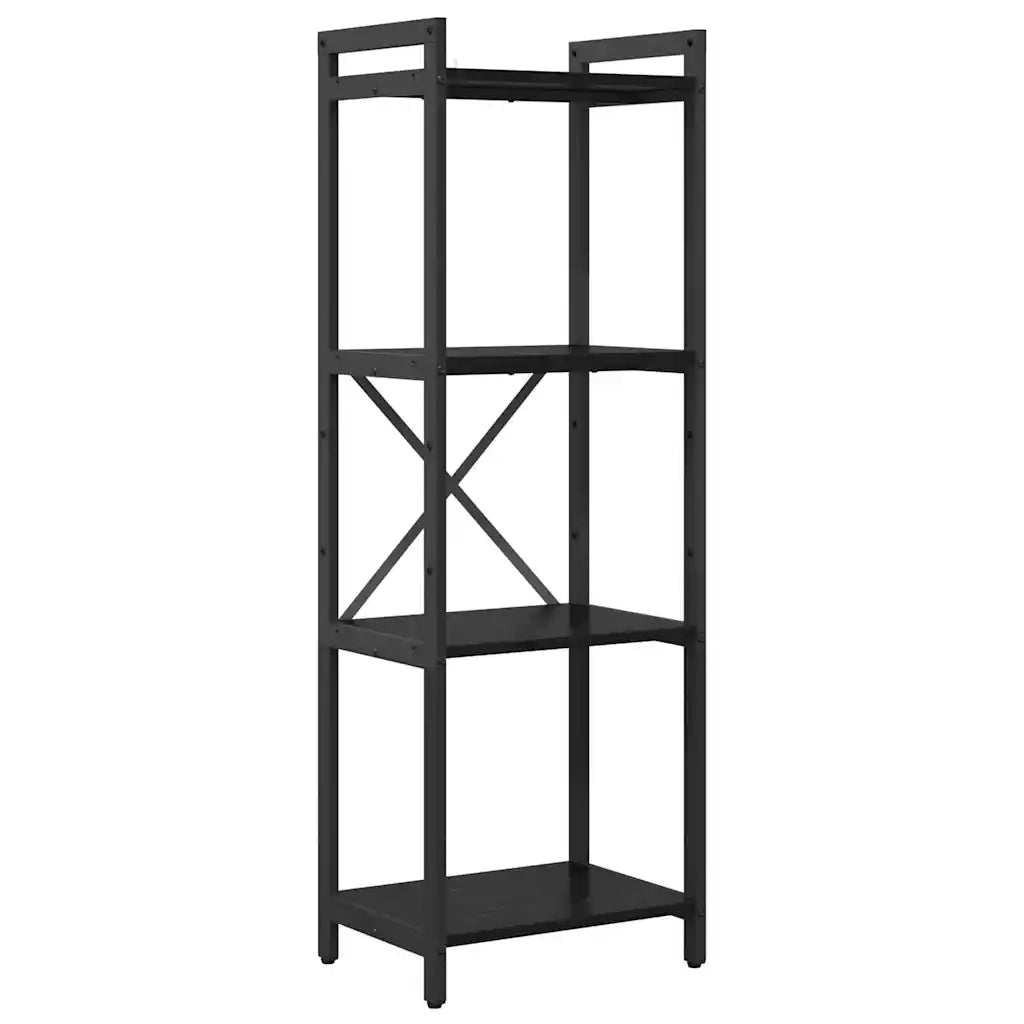 vidaXL Libreria Rovere nero 40 x 30 x 118 cm Legno multistrato