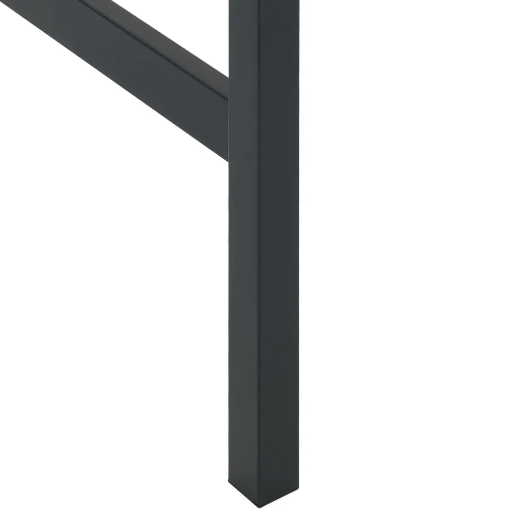 vidaXL Tavolo da Bar Nero 50x50x110 cm in Acciaio Verniciato a Polvere
