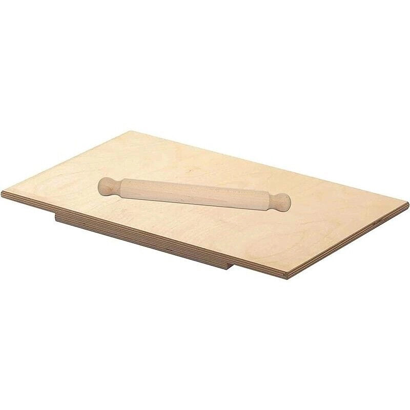 MAURY'S SPIANATOIA IN LEGNO DI BETULLA 90 X 55 CM + MATTARELLO DA 50 CM