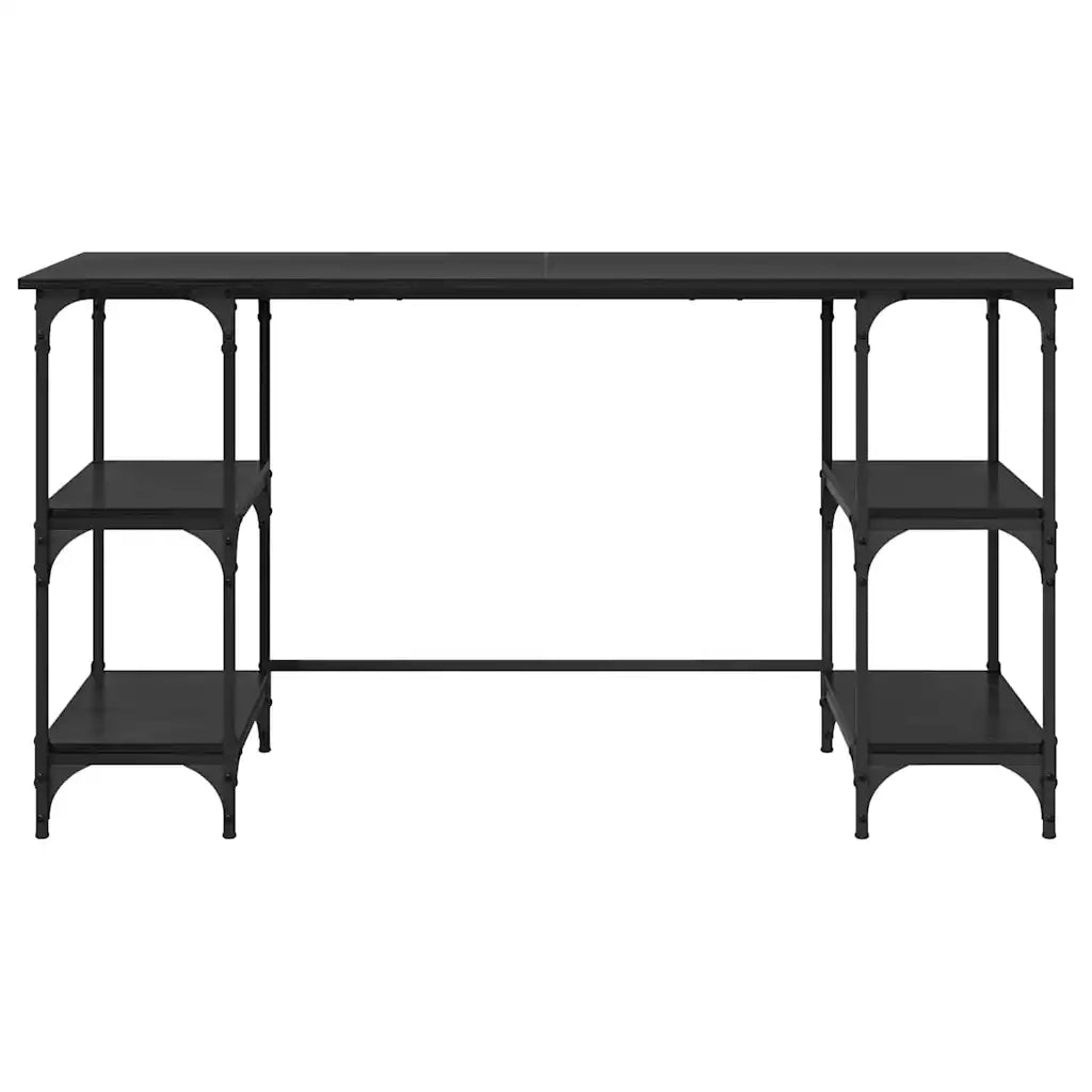 Scrivania Rovere Nero 140 x 50 x 75 cm Legno multistrato