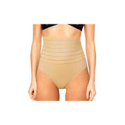 Trade Shop - Slip A Vita Alta Con Panciera Guaina Contenitiva Addominale In Cotone 6077 - Beige   Xxl