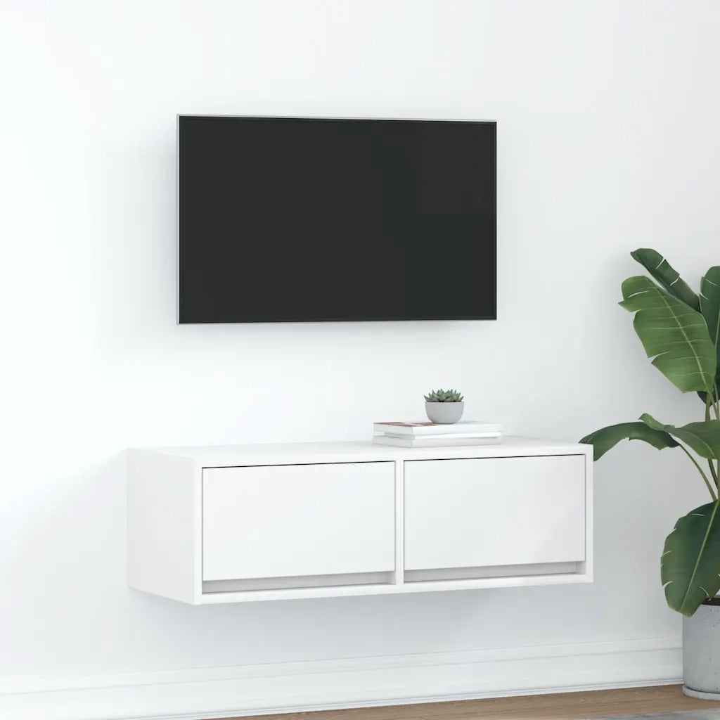 vidaXL Mobile Porta TV Bianco 80x31x25,5 cm in Legno Multistrato