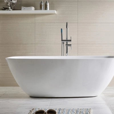 Rubinetto vasca a pavimento freestanding cromato