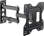 Supporto per schermo TV universale, girevole e inclinabile con braccio a cardano, massimo VESA 200x200 mm, per schermi TV piani e curvi da 23 a 43 pollici, peso massimo 30 kg, nero