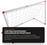 Retrattile Porta Calcio Portatile - Materiale di Allenamento Calcio - Buona Elasticità - Leggero - Resistentente allo Sforzo - Ideale per Bambini - Rete da Calcio