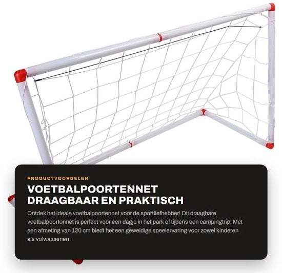 Retrattile Porta Calcio Portatile - Materiale di Allenamento Calcio - Buona Elasticità - Leggero - Resistentente allo Sforzo - Ideale per Bambini - Rete da Calcio