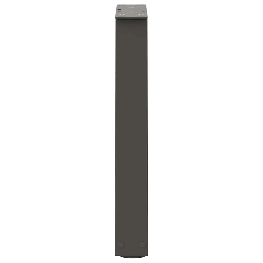 Set di 2 gambe per tavolino da caffè regolabili moderne in acciaio antracite a forma di V 28 x 43 cm 02_0056838