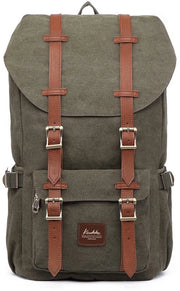 Borsa Vintage per Donna e Uomo con Porta Laptop per Notebook da 14 Pollici per Scuola, Università, 22,4 L