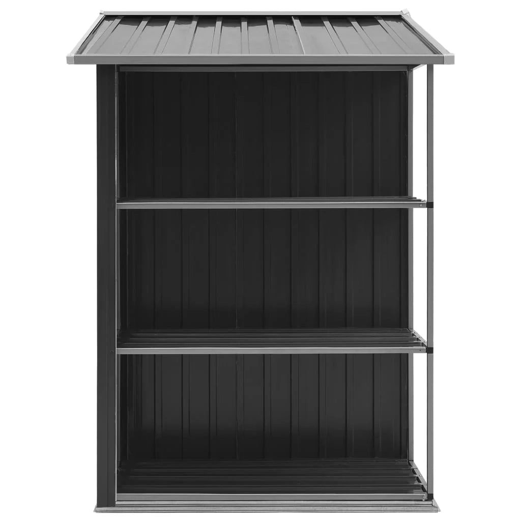Casetta da giardino cabina ripostiglio casetta da esterno robusta casetta per attrezzi con ripiano 205 x 130 x 183 cm ferro grigio 02_0022222