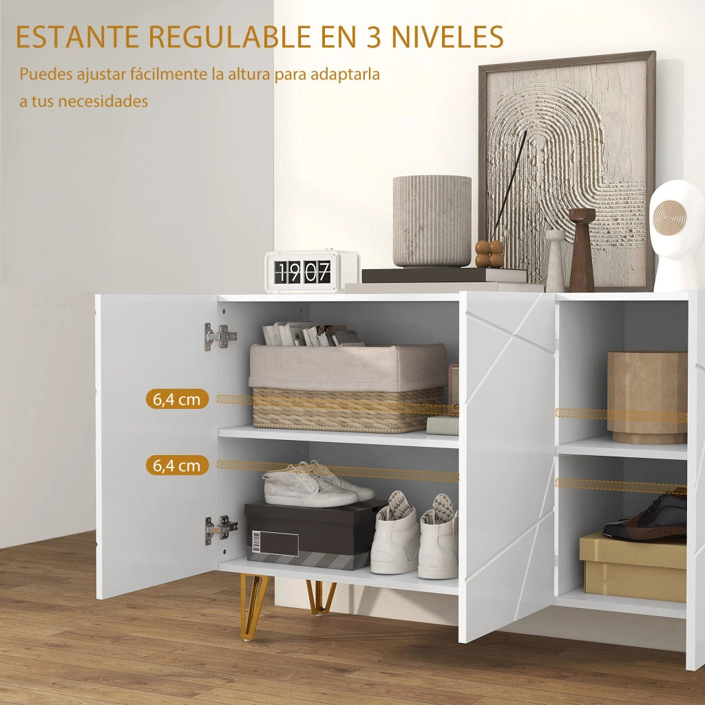 Credenza Bianca con Ante ¨C Zephmum ¨C 120x40x75 cm