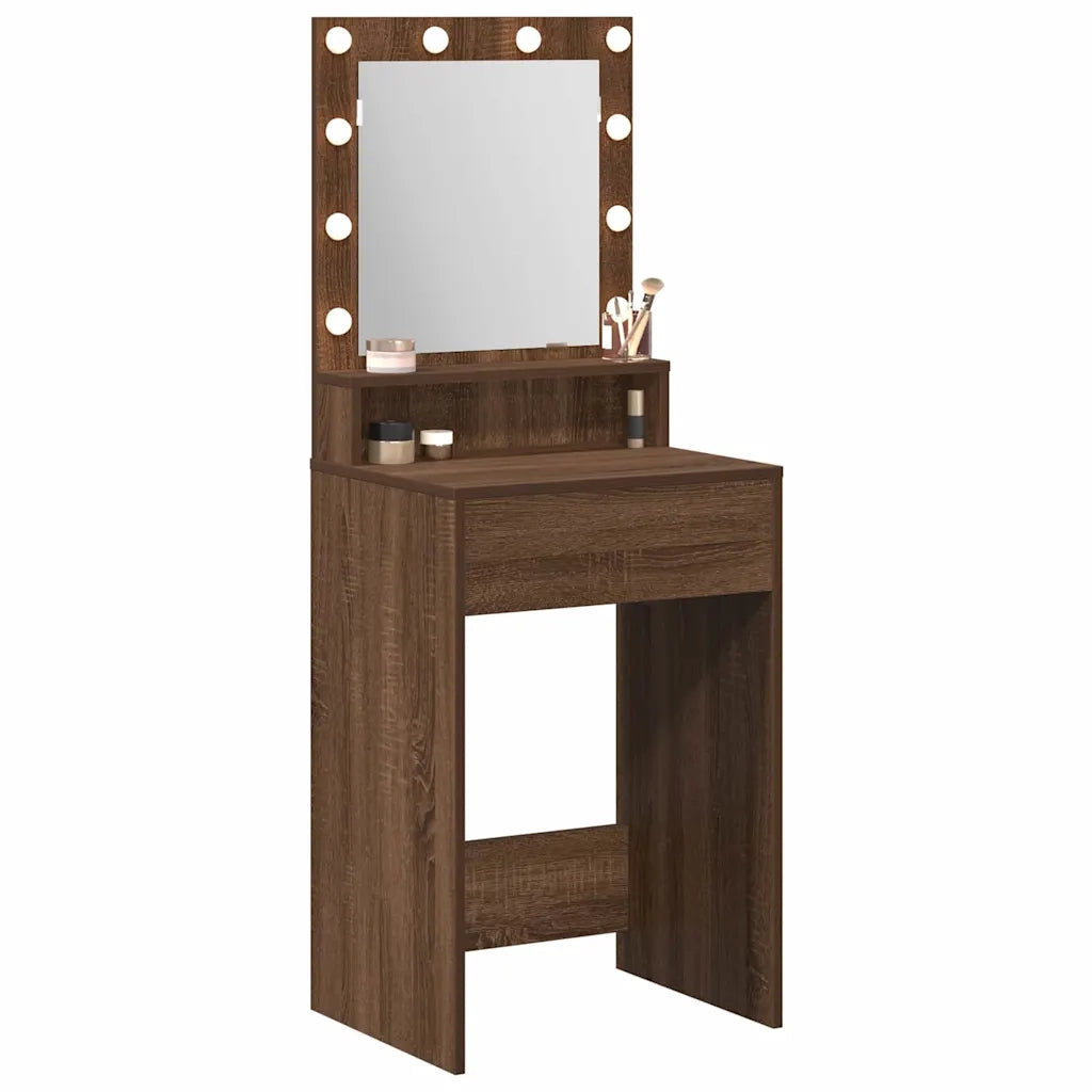 Tavolo da Trucco con specchio Rovere Marrone 50 x 41 x 135 cm 865124