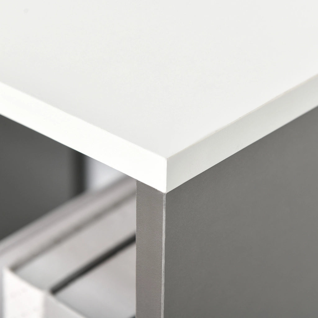 Libreria ¨C Zephmum ¨C Grigio Carbone Legno 100x24x124 cm