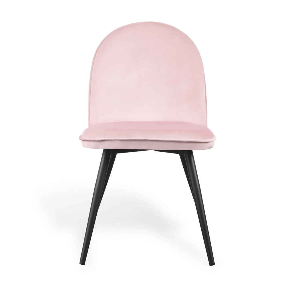 LÚZETE - SEDIA HADLEY IN VELLUTO ROSA