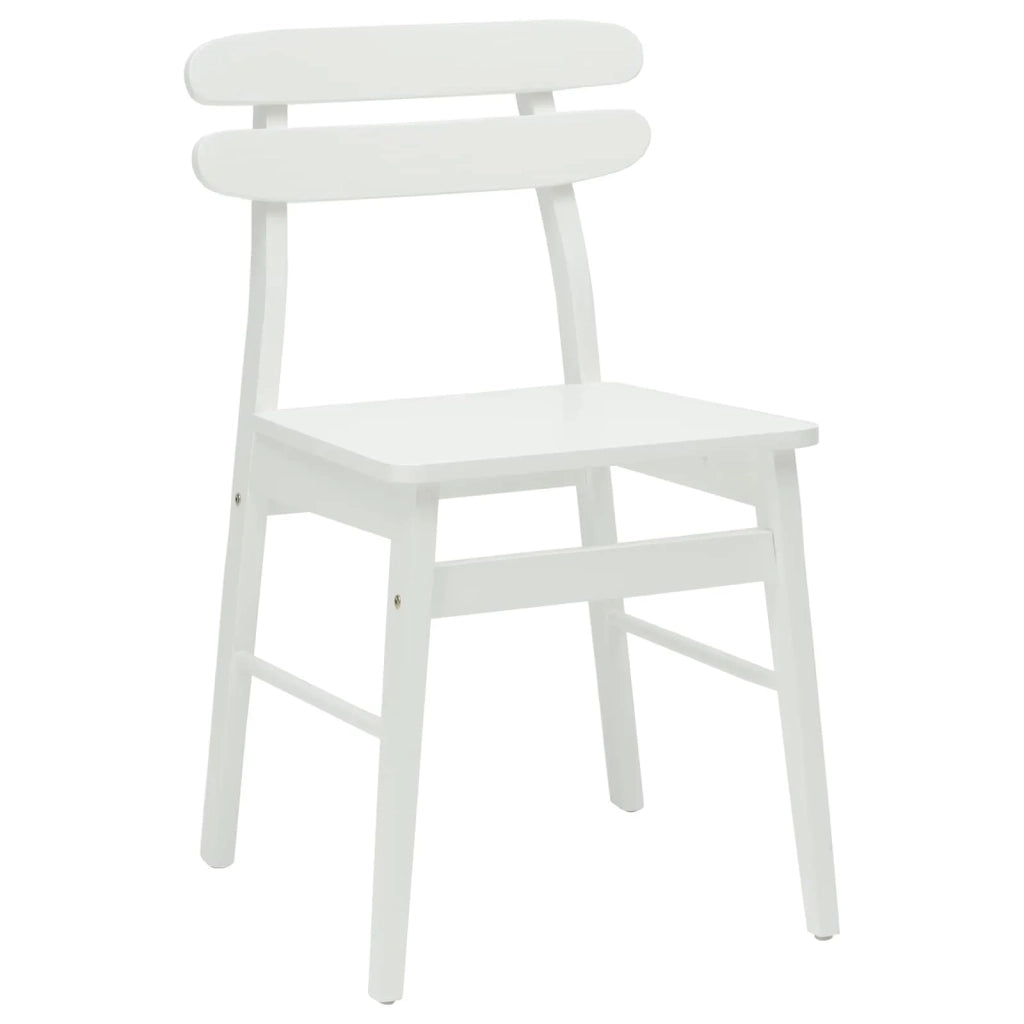 Sedia da pranzo 2 pcs Bianco Legno di gomma solido 42020516