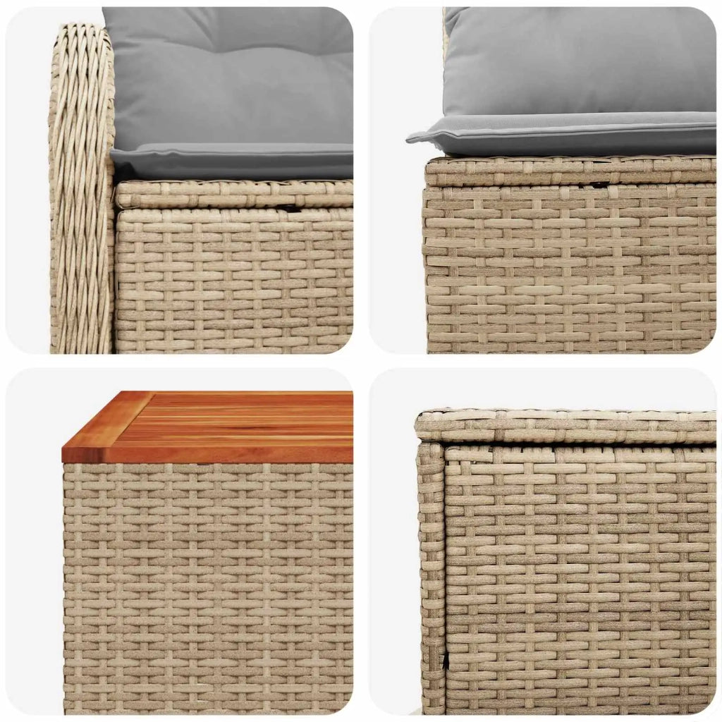 Set di divani 8 pz Beige e Grigio Chiaro 3448073